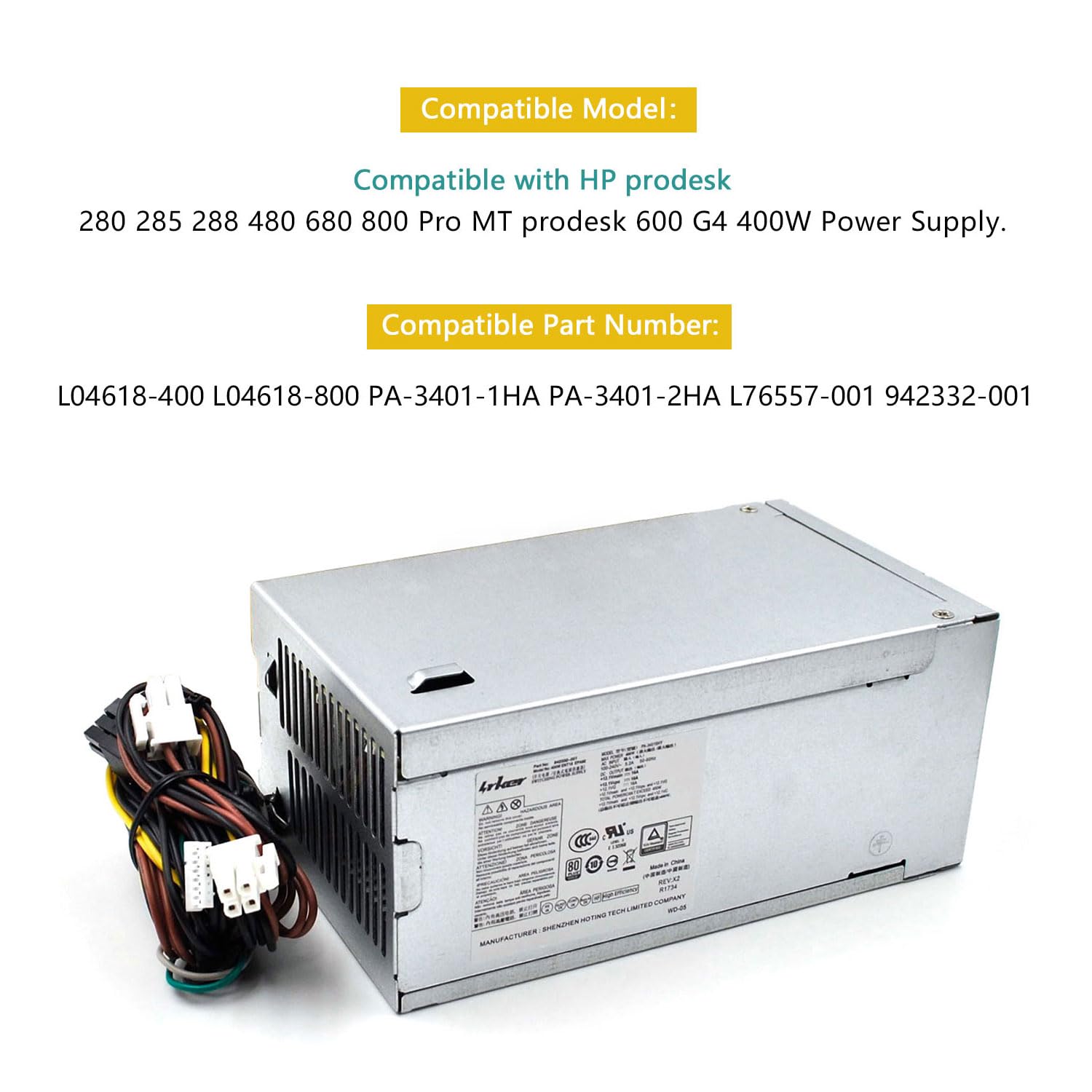 Amazon.com: 400W Desktop Power Supply Compatible with HP ProDesk